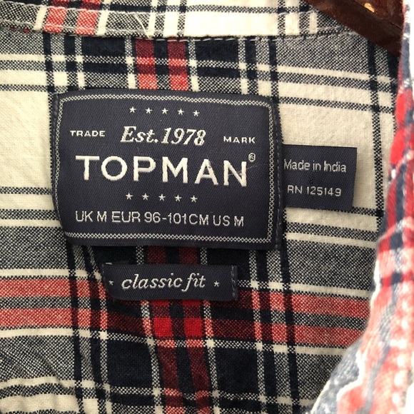Plaid Topman Button Down - Picture 3 of 4